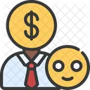 Client Happiness Client Money Icon