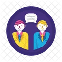 Client Meeting Conversation Communication Icon