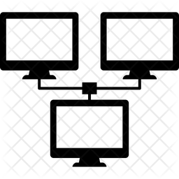 Client Server Icon - Download in Glyph Style
