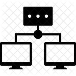 Client Server Icon - Download in Glyph Style