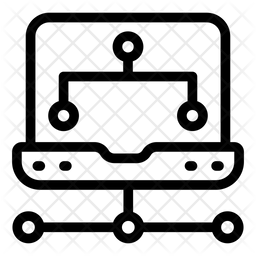 Client Server Icon - Download in Line Style