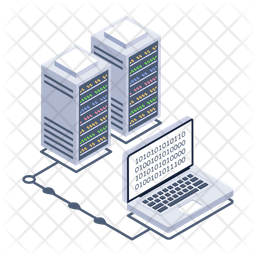 Client Server Icon - Download in Isometric Style