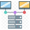 Client Server Computer Sharing Hosting Server Icon