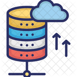Client Server Icon - Download in Colored Outline Style