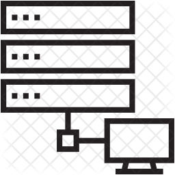 Client Server Icon - Download in Line Style