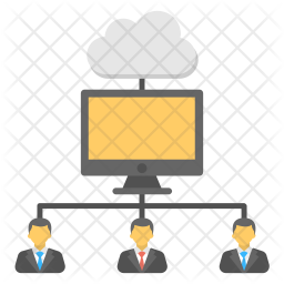 Client Server Connection Icon - Download in Flat Style