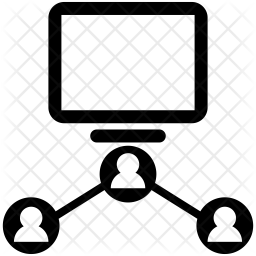 Client Server Network Icon - Download in Glyph Style