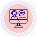 Client Support Black Outline Icon Icon