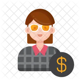 Cliente femenino  Icono