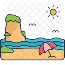 Cliff beach  Icon