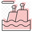 Cliffs Of Moher Color Shadow Thinline Icon Symbol