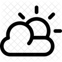 Clima Nuvem Ensolarado Ícone