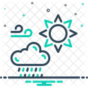 Clima Gota De Lluvia Nublado Icono