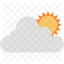 Clima Agradavel Nuvem De Sol Sol Com Nuvem Ícone
