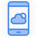Aplicativo De Clima Celular Nuvem Ícone