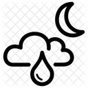 Clima Chuveiro Noite Ícone
