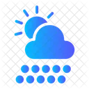 Clima tempestade de granizo sol  Ícone