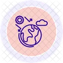 Climate Action Line Icon Icon
