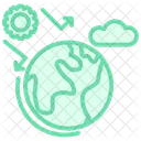 Climate Action Duotone Line Icon 아이콘
