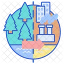 Climate Change Snow Rain Icon