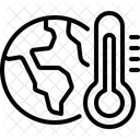 Climate Change Global Warming Thermometer Icon