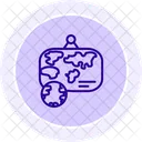 Climate Map Line Icon Icon