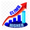 Climb Higher Growth Profit Icon