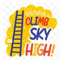 Climb Sky Ladder Stairs Icon