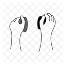 Black Monochrome Hand Gripping Climbing Hold Illustration Climbing Adventure Icon
