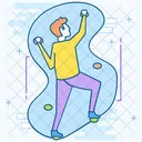 Climbing Mountain Climbing Mountaineering Icon