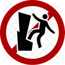 Climbing Is Not Allowed Rock Climb Icon