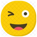 Emoji Clignotant Emoticone Smiley Icône