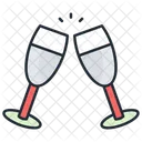 Clinking glasses  Icon