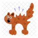 Clipart de desenho animado de gato assustado  Ícone