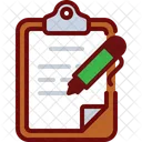 Clipboard Writing Report Icon