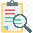 Clipboard Magnifying Search Article Icon