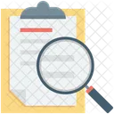 Clipboard Magnifying Search Icon