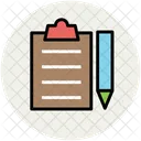 Clipboard Pencil Document Icon