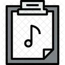 Clipboard Music File Icon