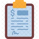 Clipboard Invoice Money Icon