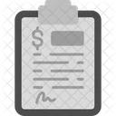 Clipboard Invoice Money Icon