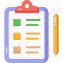 Clipboard and pencil  Icon