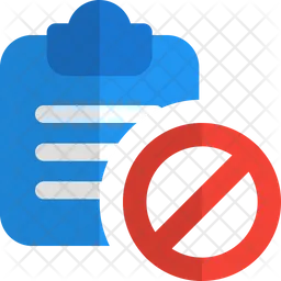Clipboard Banned  Icon