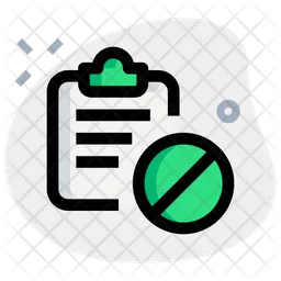 Clipboard Banned  Icon