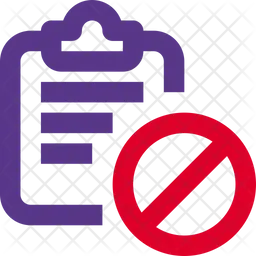 Clipboard Banned  Icon