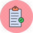 Clipboard Completed Button Check Mark Icon