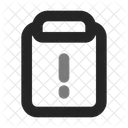 Clipboard exclamation mark  Icon