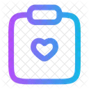 Clipboard Heart Document Task Icon