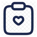 Clipboard Heart Document Task Icon