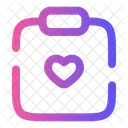 Clipboard Heart Document Task Icon